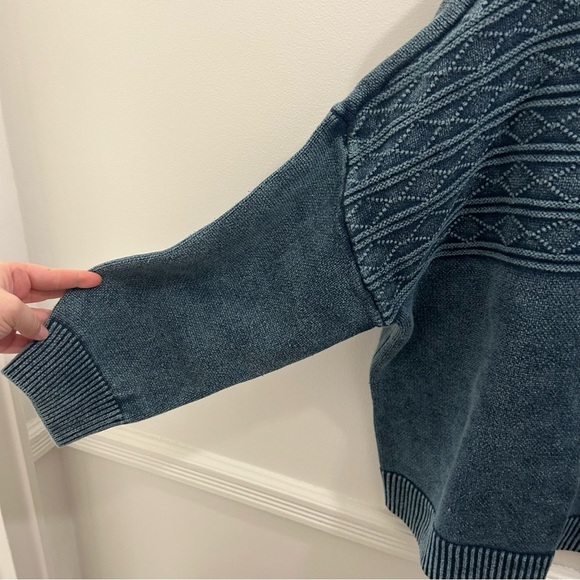 NWT Jones NY Mock Neck Sweater 3X indigo wash blue plus size - Picture 3 of 11